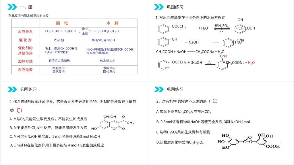 人教版高二化学选修五《酯》PPT课件 人教版高二化学选修五《酯》PPT课件
