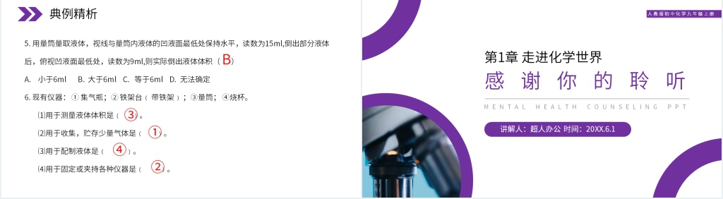 人教版初中化学九年级初三上册《走进化学实验室》PPT课件 人教版初中化学九年级初三上册《走进化学实验室》PPT课件