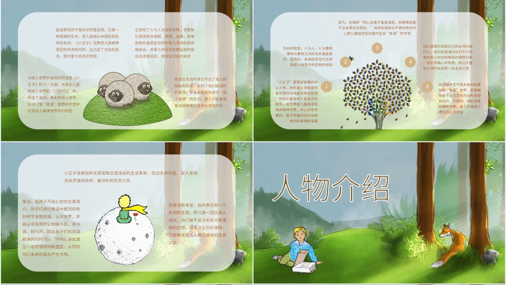 圣埃克苏佩里《小王子》读后感PPT模板