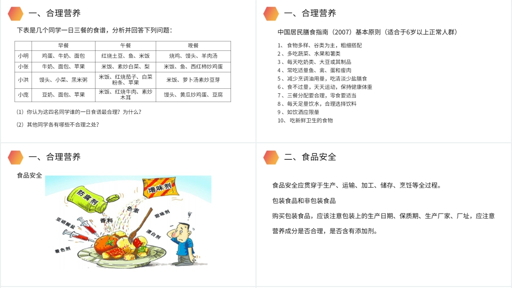 合理营养和食品安全PPT 合理营养和食品安全PPT