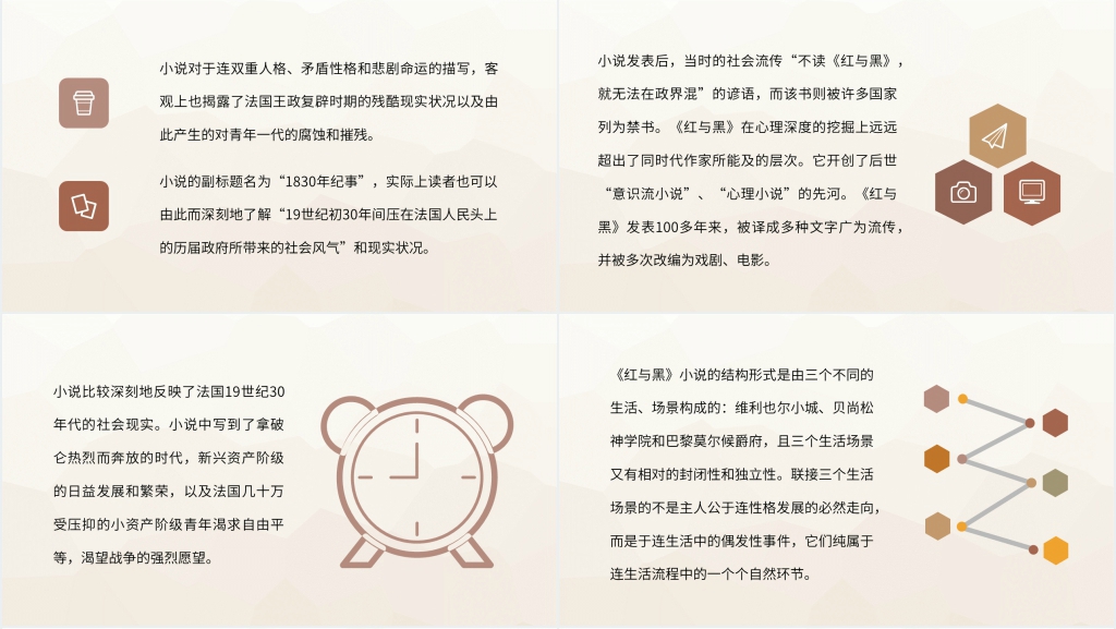 红与黑读后感PPT模板