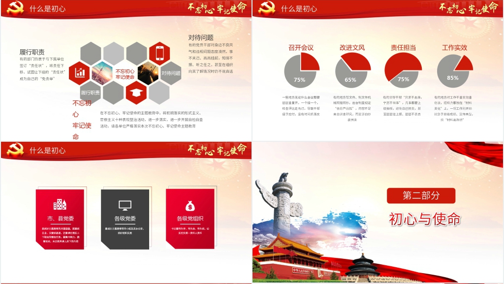 不忘初心牢记使命主题教育PPT党课 不忘初心牢记使命主题教育PPT党课