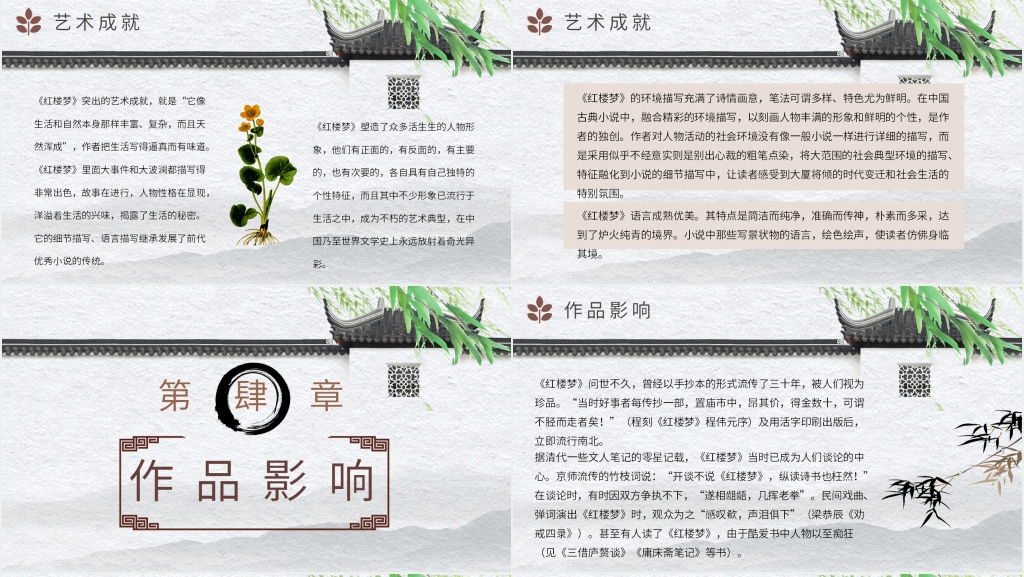 红楼梦推荐PPT模板 红楼梦推荐PPT模板