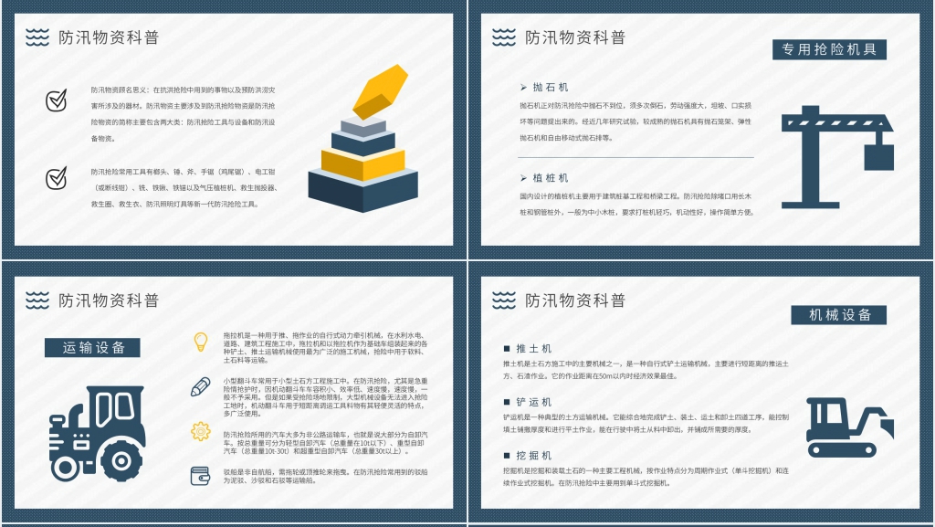 简洁防汛知识科普课堂PPT模板 简洁防汛知识科普课堂PPT模板
