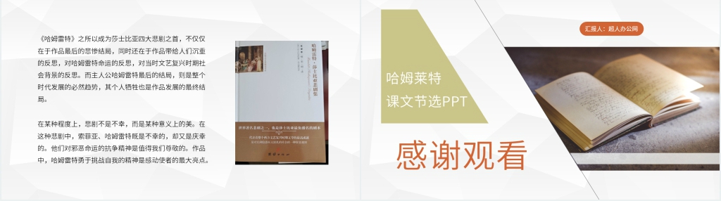 哈姆莱特课文节选重点PPT模板 哈姆莱特课文节选重点PPT模板