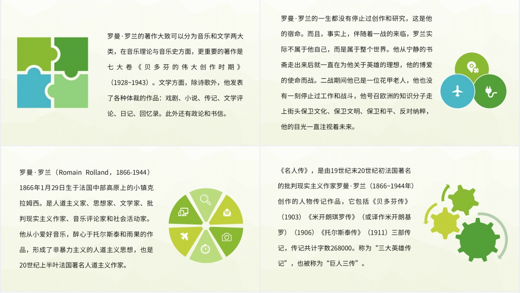 名著阅读名人传PPT模板 名著阅读名人传PPT模板