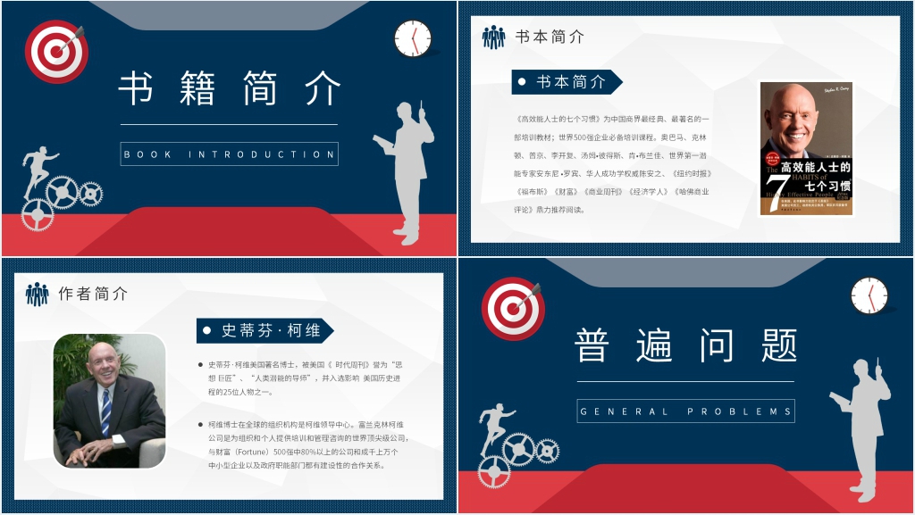 读高效能人士的七个习惯PPT模板 读高效能人士的七个习惯PPT模板
