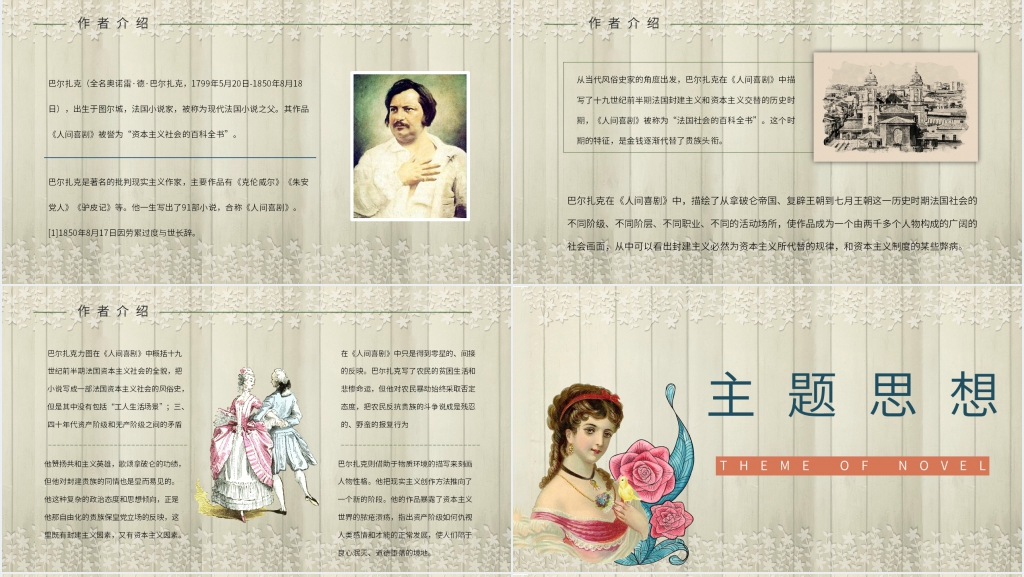 欧也妮葛朗台解读PPT模板 欧也妮葛朗台解读PPT模板