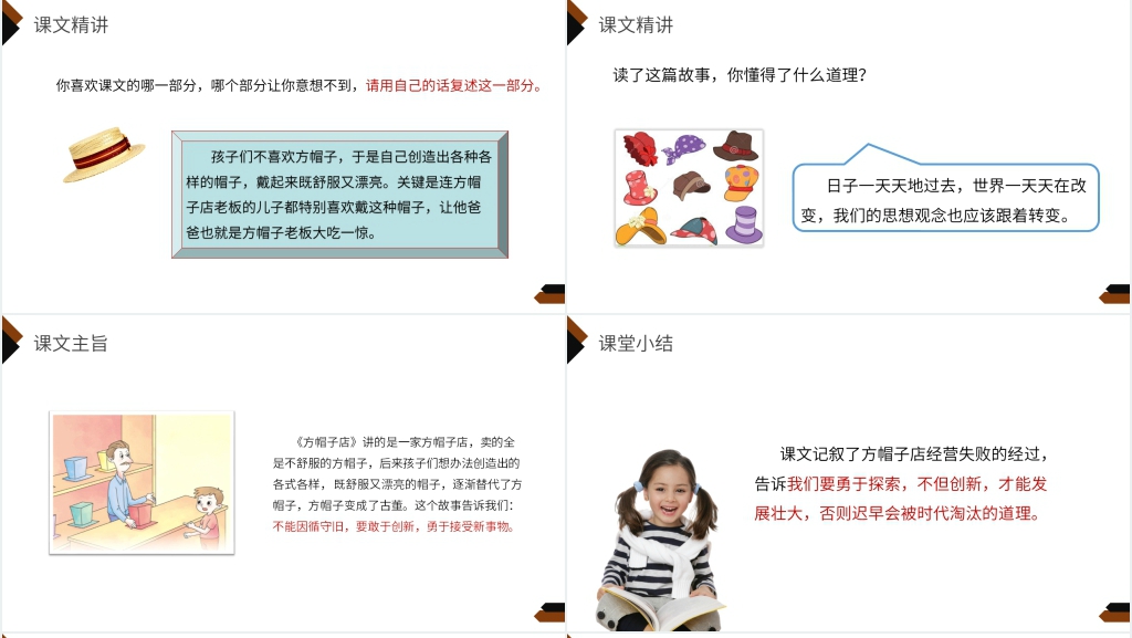 小学三年级语文下册第八单元《方帽子店》PPT课件 小学三年级语文下册第八单元《方帽子店》PPT课件