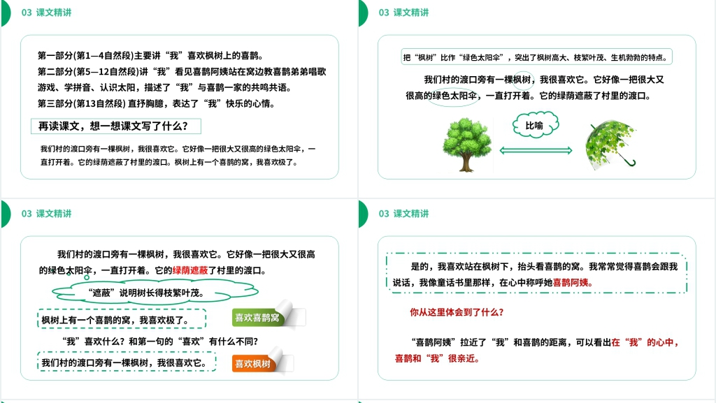 小学二年级语文下册《枫树上的喜鹊》教学PPT课件 小学二年级语文下册《枫树上的喜鹊》教学PPT课件