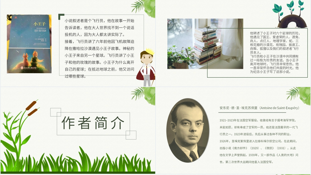 名著小王子PPT模板 名著小王子PPT模板