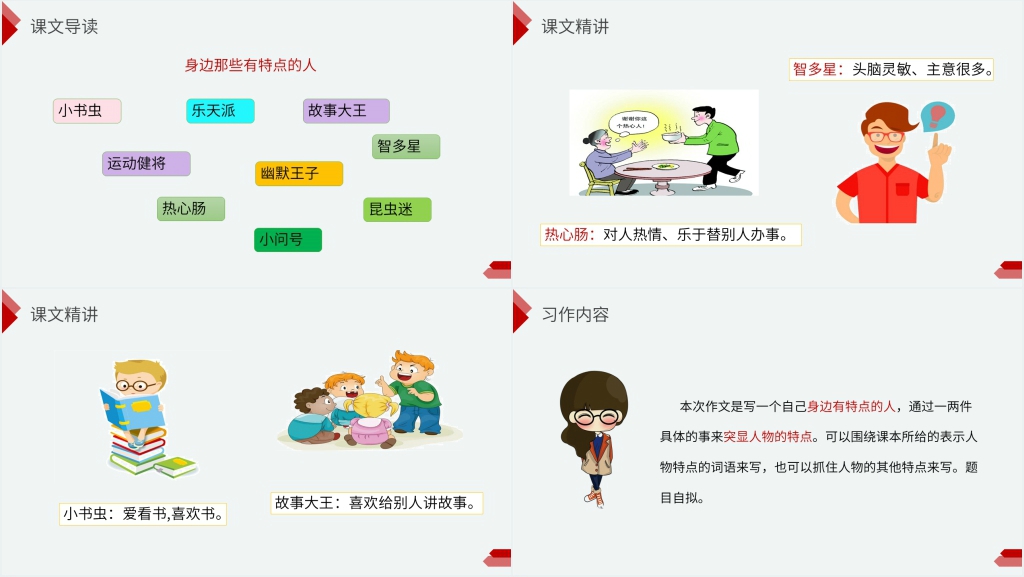 小学三年级语文下册第六单元《身边那些有特点的人》教学优质PPT课件 小学三年级语文下册第六单元《身边那些有特点的人》教学优质PPT课件