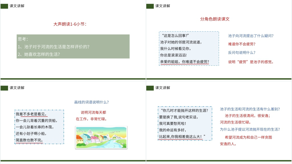 小学三年级语文下册《池子与河流》PPT课件 小学三年级语文下册《池子与河流》PPT课件