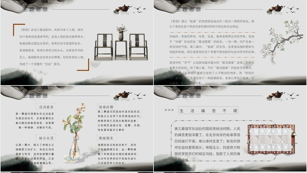 老舍茶馆教学PPT课件 老舍茶馆教学PPT课件
