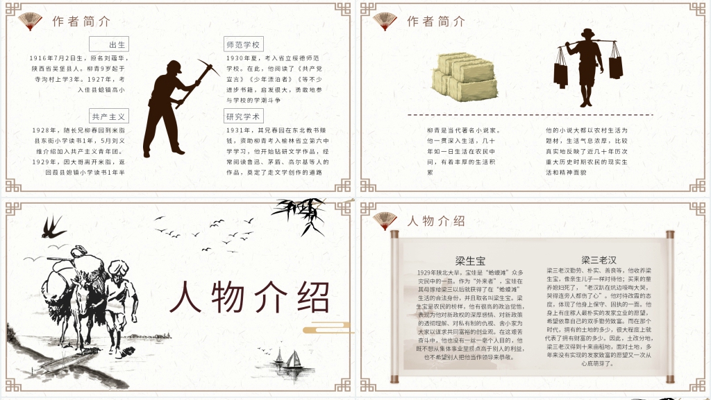 好书分享PPT柳青创业史