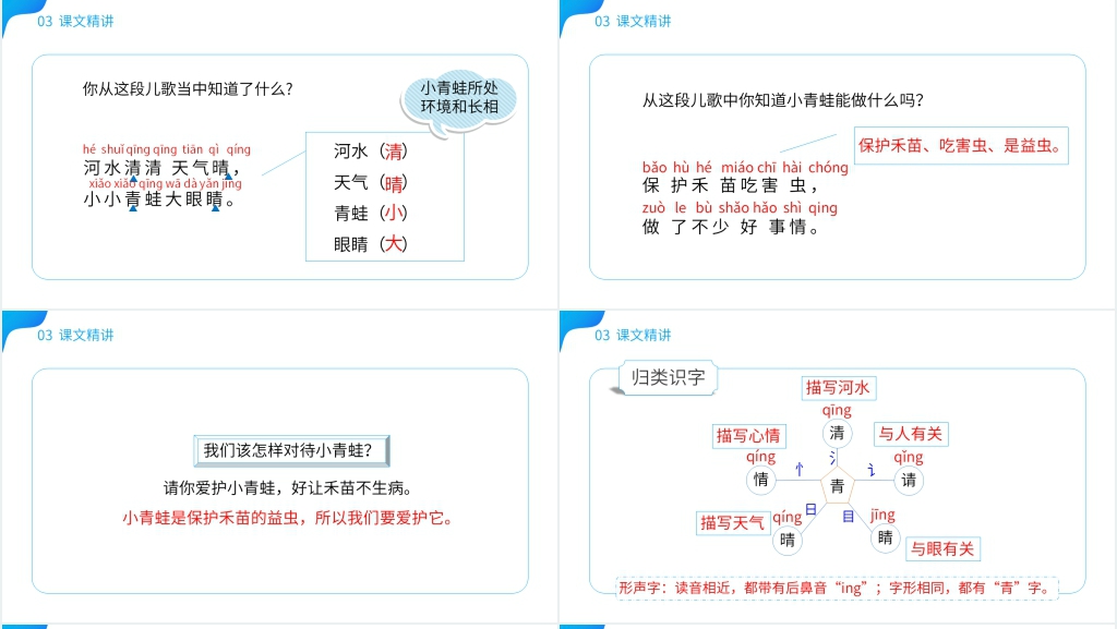 小学语文一年级下册《小青蛙》PPT课件