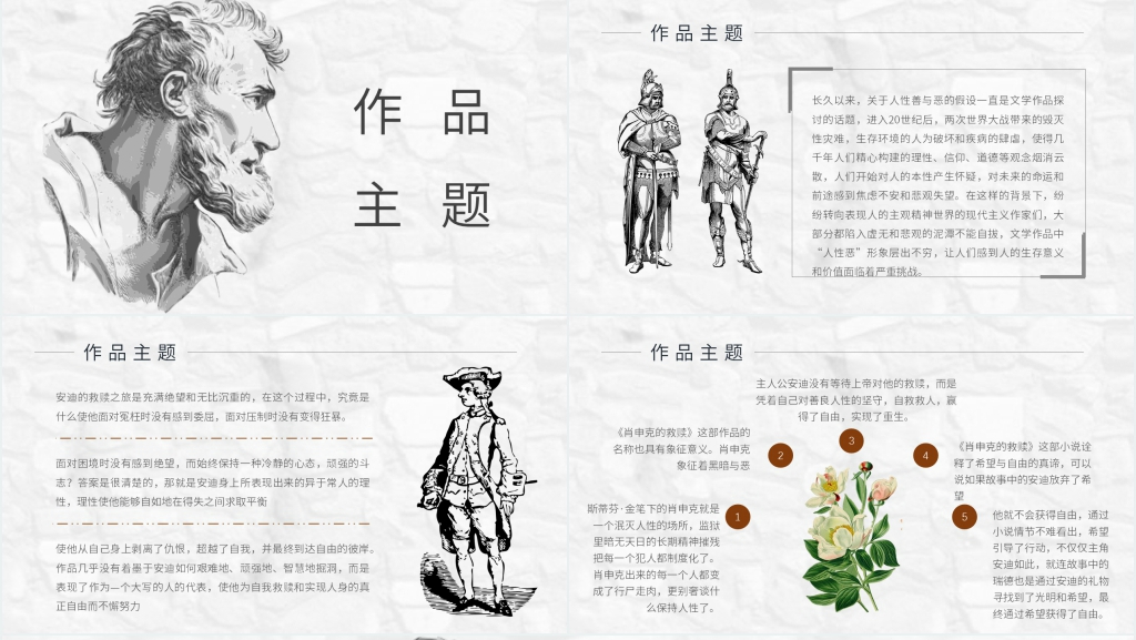 肖申克的救赎作品PPT模板 肖申克的救赎作品PPT模板