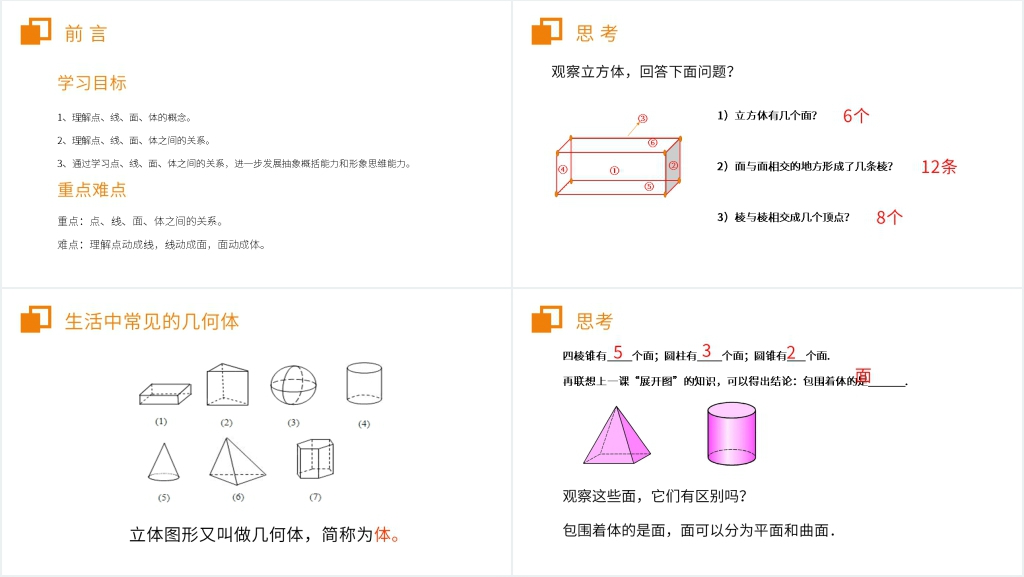 七年级上册初一《几何图形初步》PPT课件