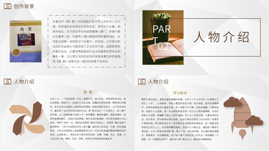 简爱片段分享PPT模板 简爱片段分享PPT模板