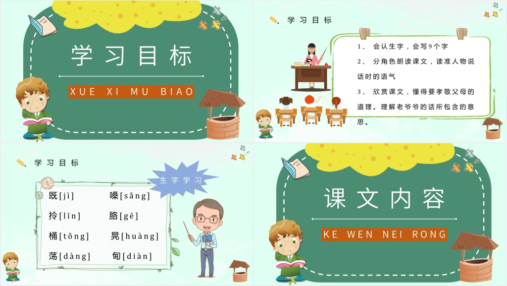 《三个儿子》教学目标PPT课件 《三个儿子》教学目标PPT课件