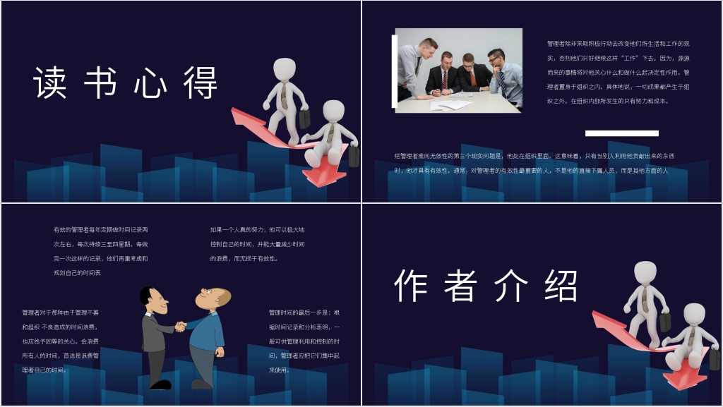 德鲁克《有效的管理者》内容简介PPT模板 德鲁克《有效的管理者》内容简介PPT模板