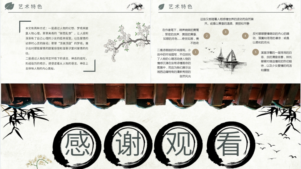 沈从文作品《边城》赏析PPT模板 沈从文作品《边城》赏析PPT模板