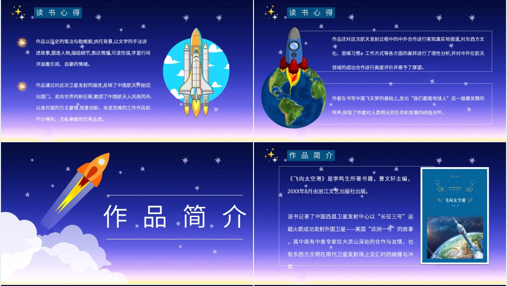 飞向太空港的主题内容PPT模板 飞向太空港的主题内容PPT模板