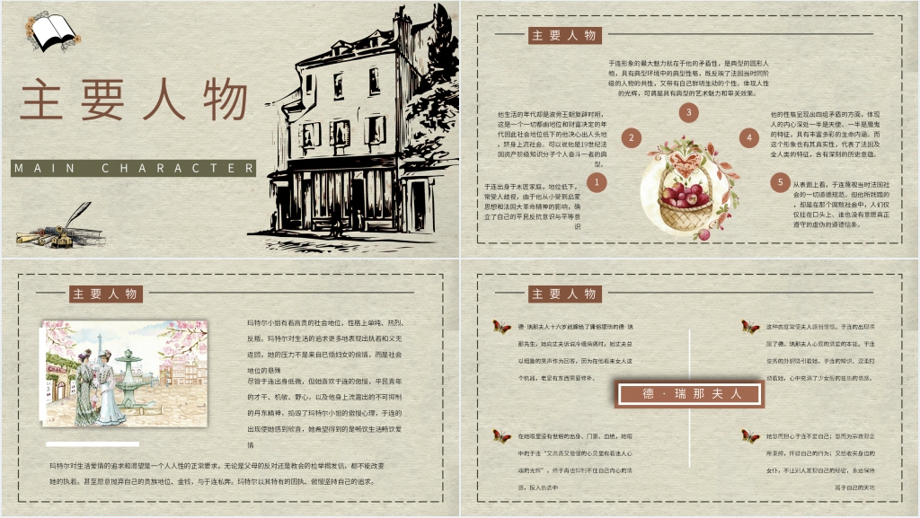 红与黑小说导读PPT模板 红与黑小说导读PPT模板