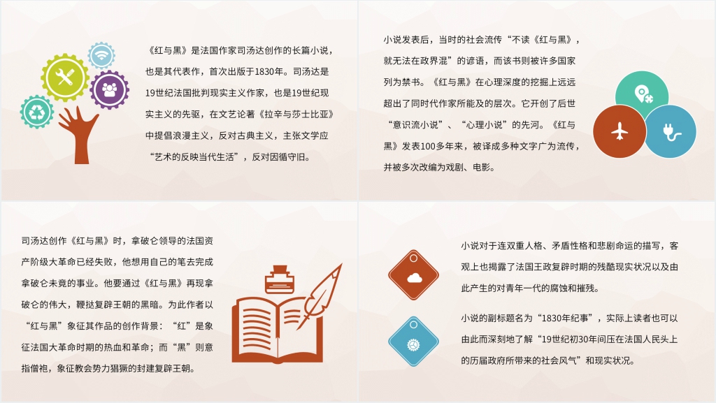红与黑世界名著PPT模板 红与黑世界名著PPT模板