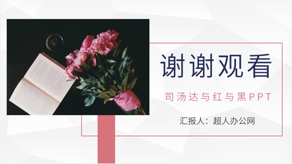 司汤达与红与黑PPT模板 司汤达与红与黑PPT模板
