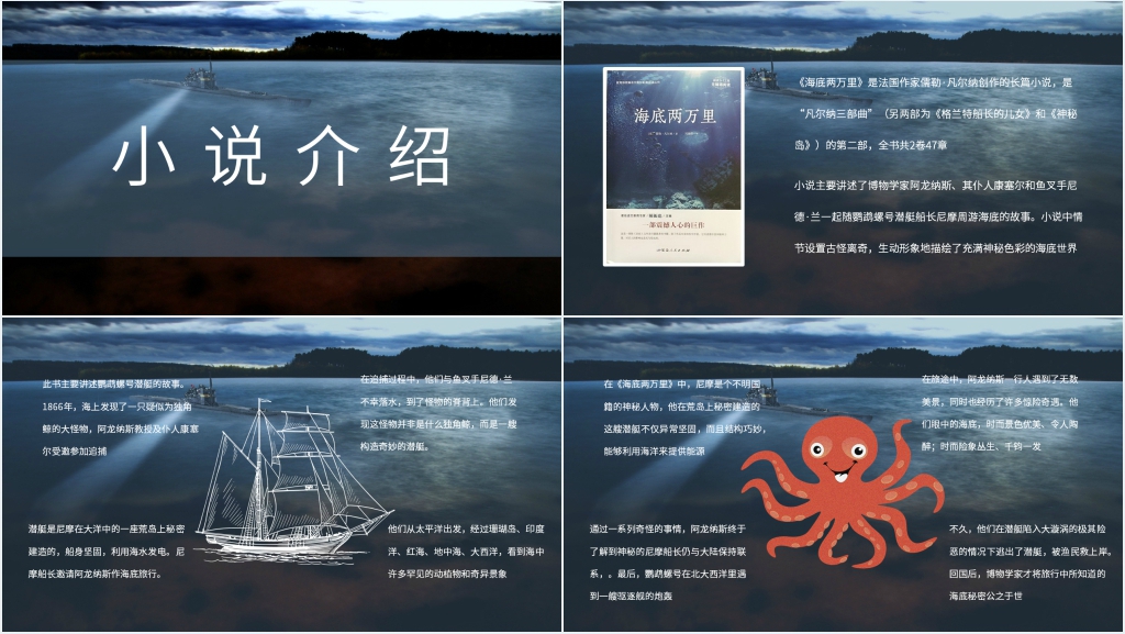海底两万里赏析PPT模板 海底两万里赏析PPT模板