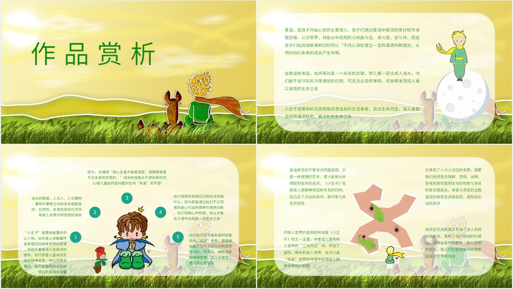 小王子读书心得PPT模板 小王子读书心得PPT模板