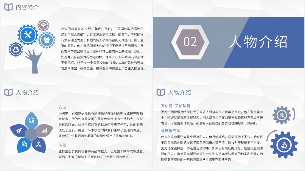 肖申克的救赎简单PPT模板 肖申克的救赎简单PPT模板