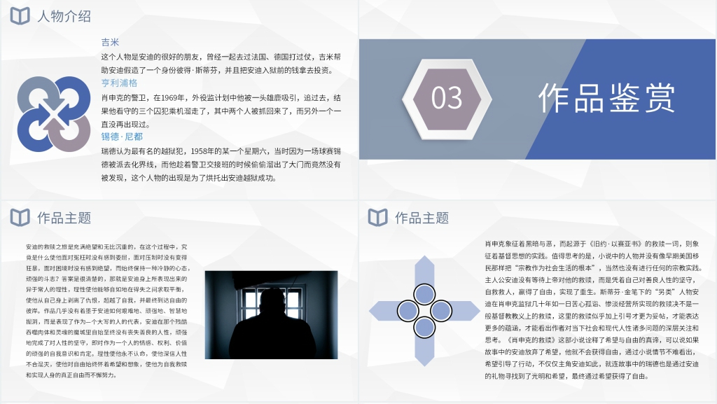 肖申克的救赎简单PPT模板 肖申克的救赎简单PPT模板