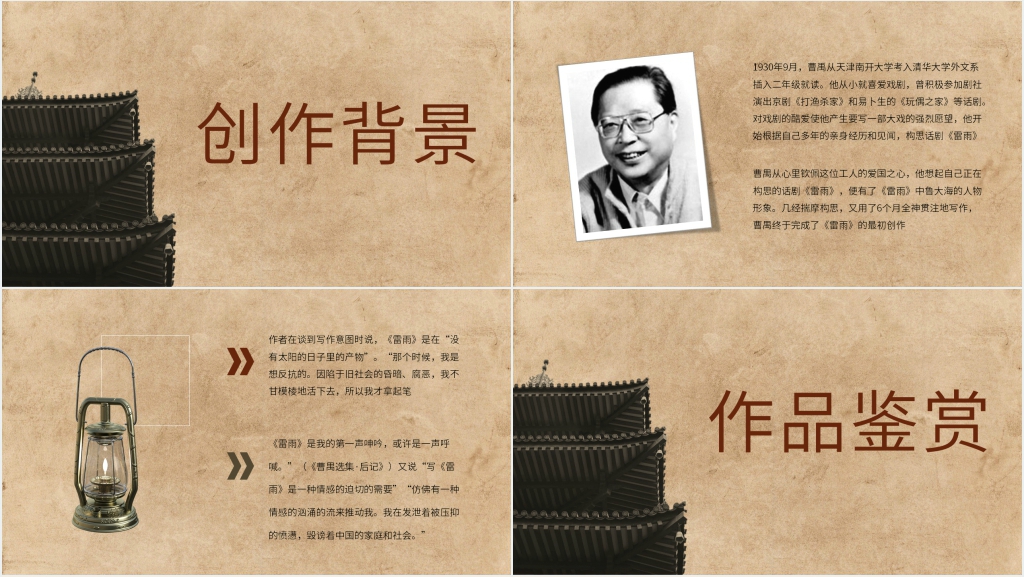 话剧《雷雨》公开课PPT课件 话剧《雷雨》公开课PPT课件