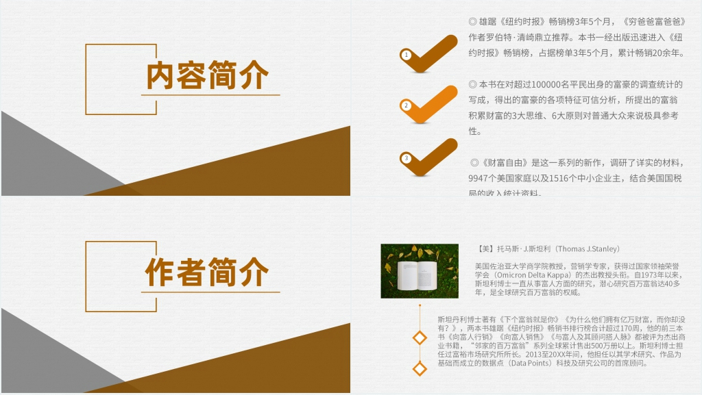 萨拉斯坦利弗洛财富自由PPT模板 萨拉斯坦利弗洛财富自由PPT模板