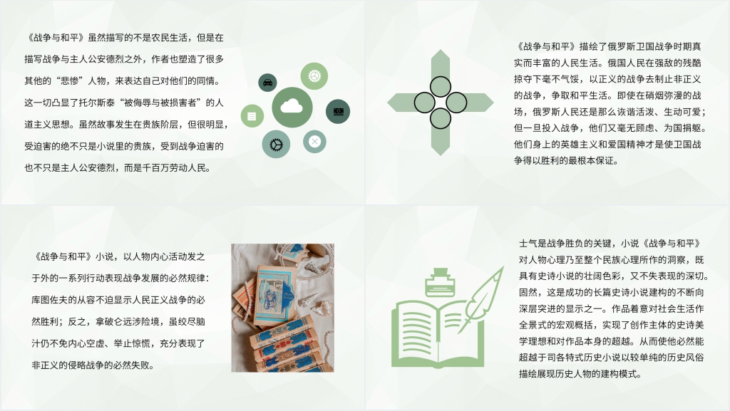 战争与和平读书分享PPT模板 战争与和平读书分享PPT模板