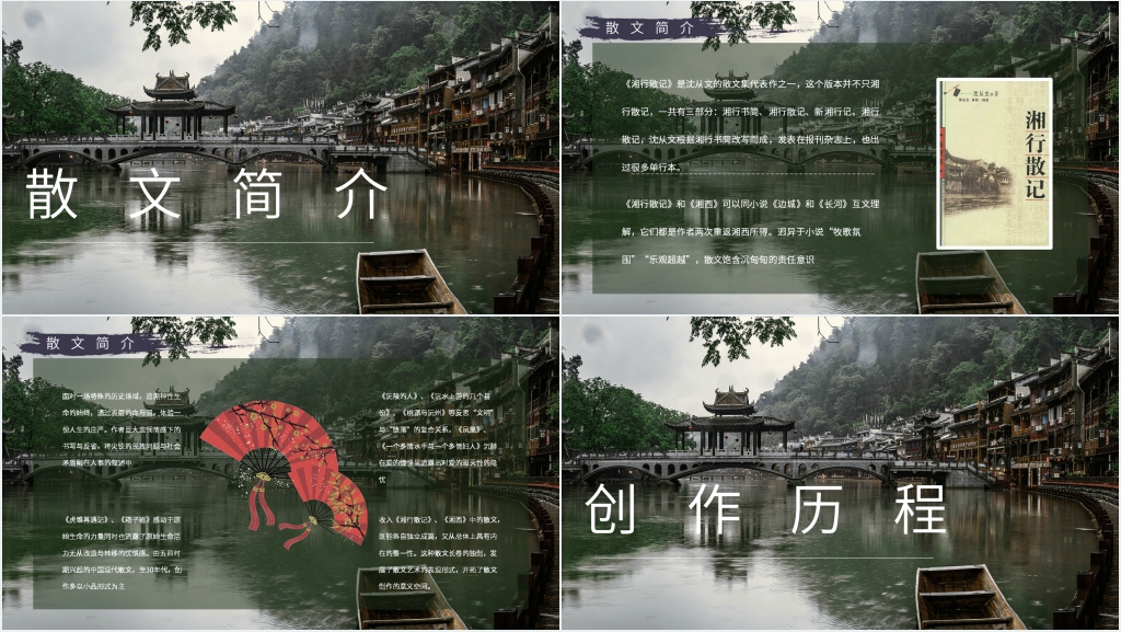 湘行散记读书PPT模板 湘行散记读书PPT模板