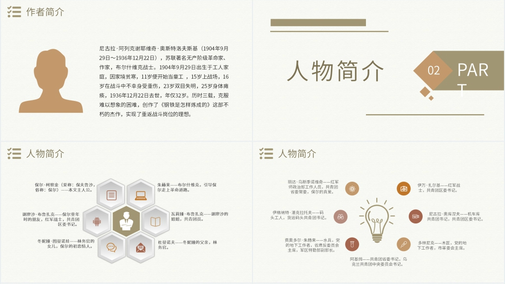 介绍钢铁是怎样炼成的PPT模板 介绍钢铁是怎样炼成的PPT模板