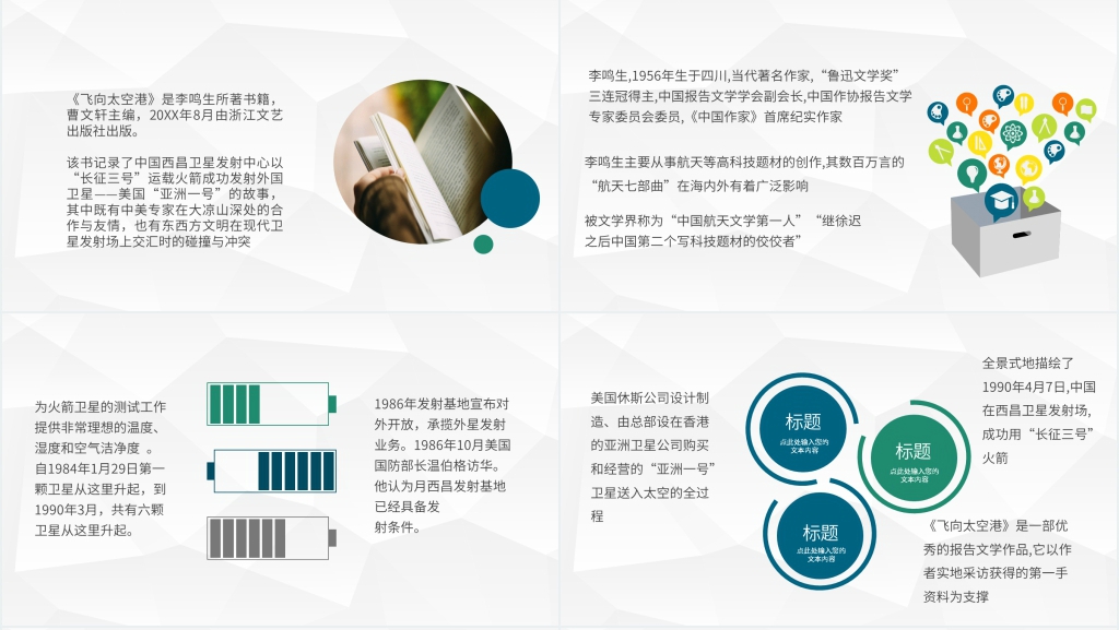 飞向太空港名著PPT模板