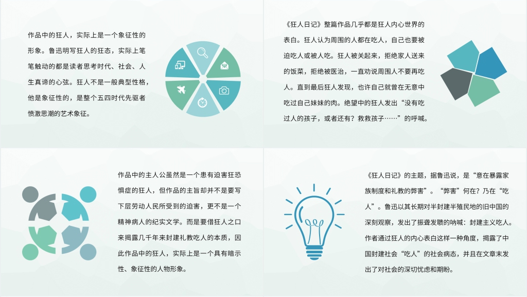 狂人日记读后感PPT模板 狂人日记读后感PPT模板