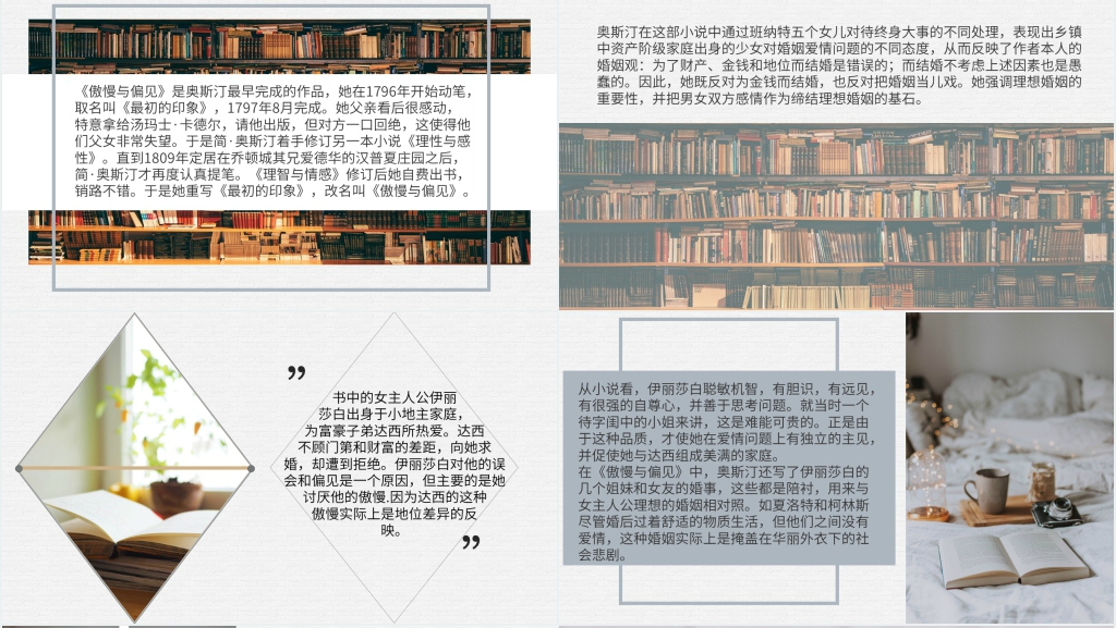 傲慢与偏见赏析PPT模板 傲慢与偏见赏析PPT模板