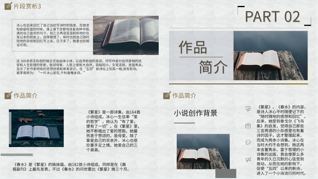 初中学生繁星春水PPT课件 初中学生繁星春水PPT课件