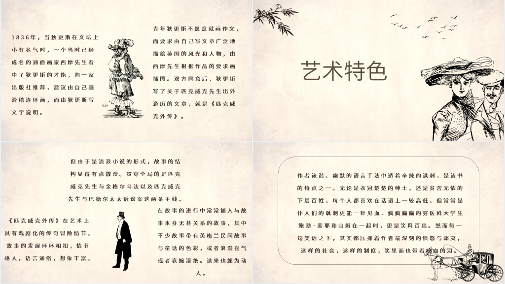 《匹克威克外传》阅读PPT模板 《匹克威克外传》阅读PPT模板