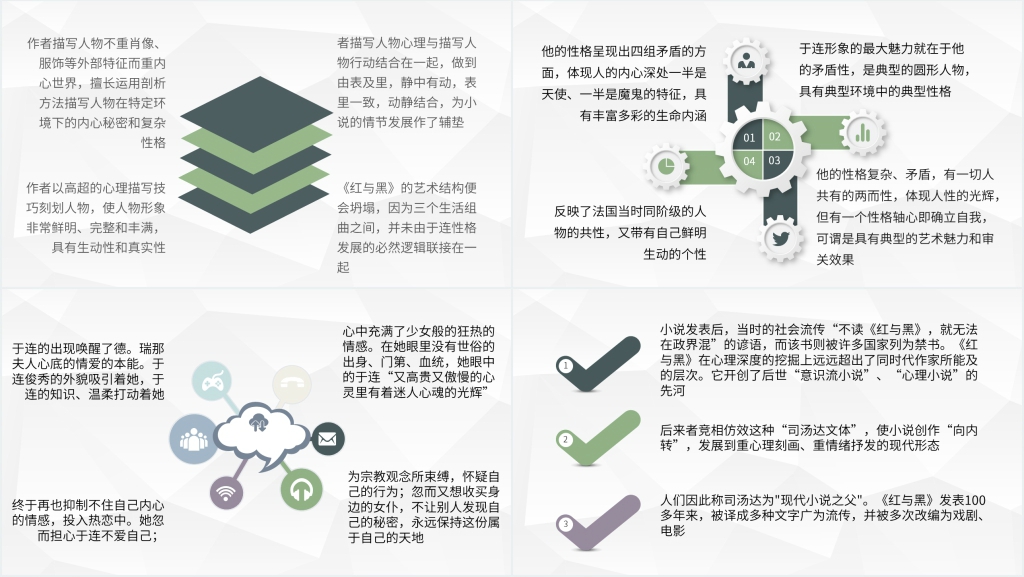 红与黑好书分享PPT模板 红与黑好书分享PPT模板
