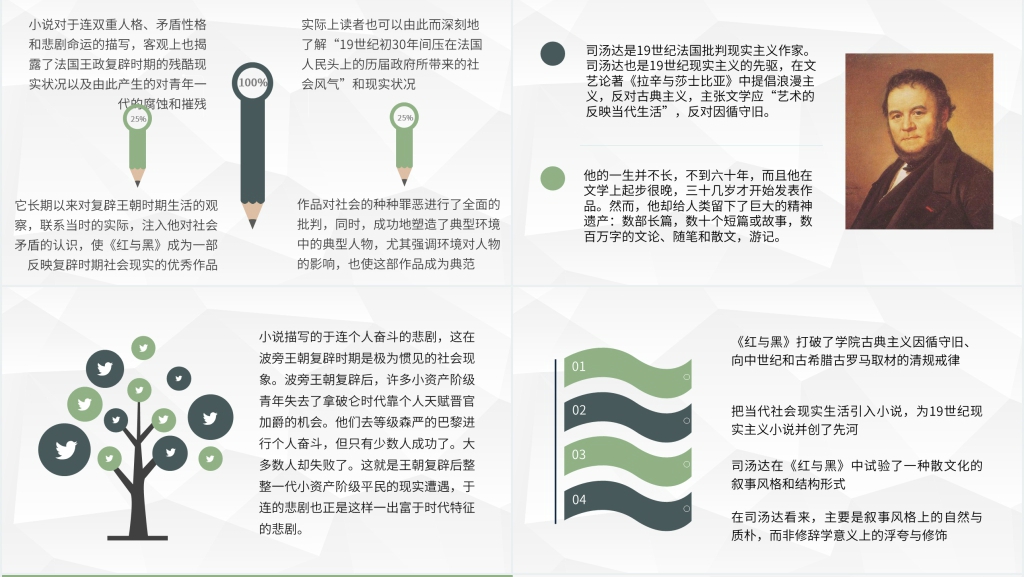 红与黑好书分享PPT模板 红与黑好书分享PPT模板