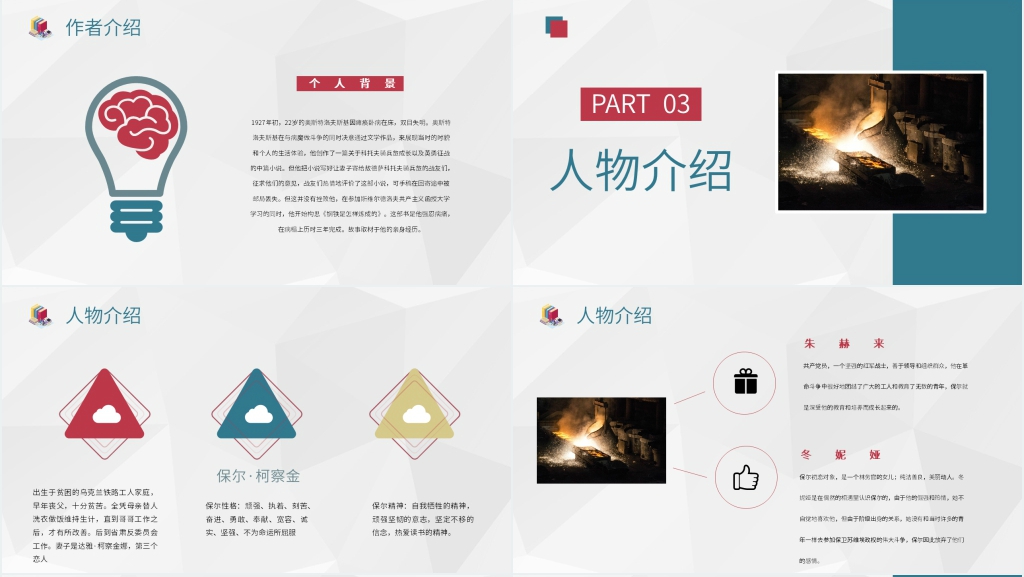 读书分享会钢铁是怎样炼成的PPT模板 读书分享会钢铁是怎样炼成的PPT模板