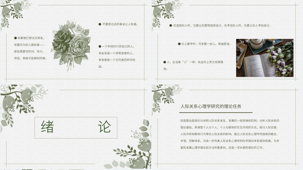 郑全全《人际心理学》PPT模板