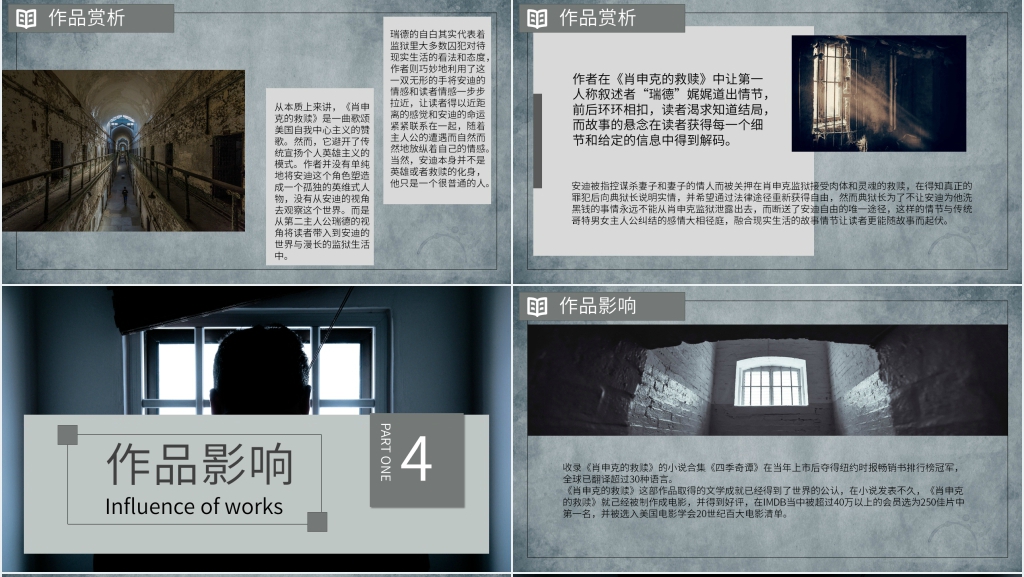 肖申克的救赎中文PPT模板 肖申克的救赎中文PPT模板