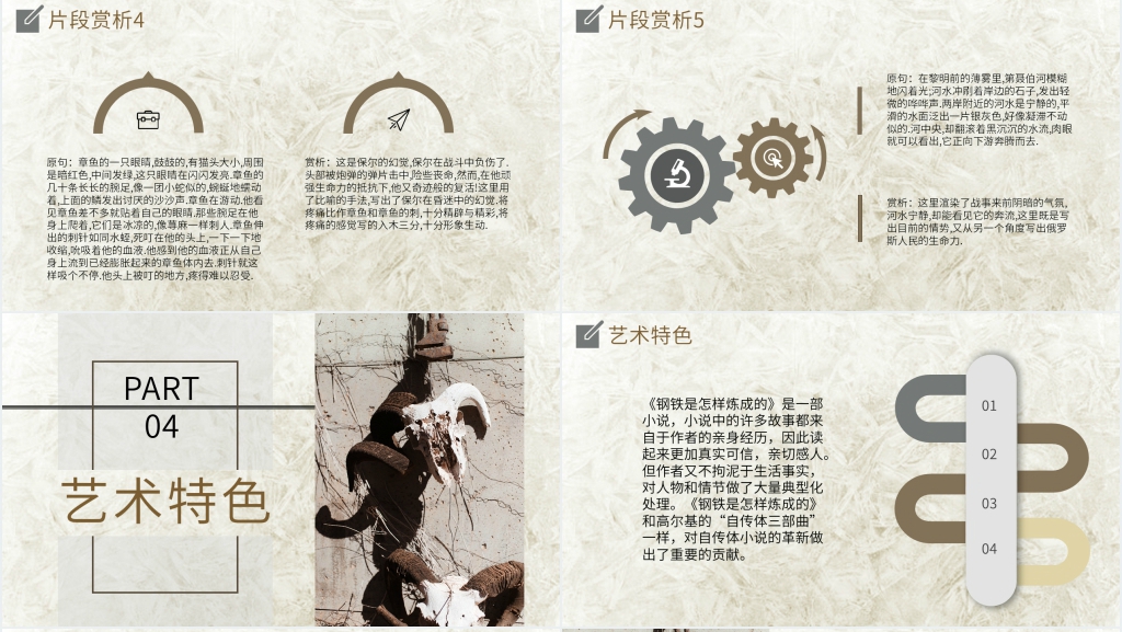 钢铁是怎样炼成的解读PPT模板 钢铁是怎样炼成的解读PPT模板